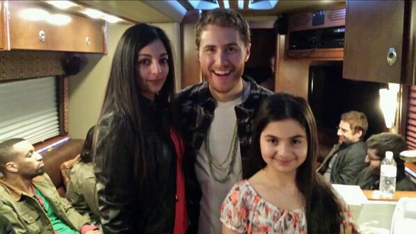 Angel and her big sister met Mike Posner.