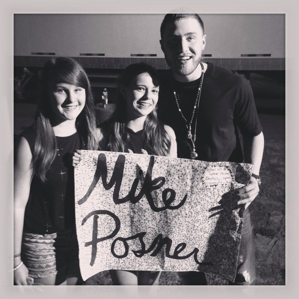 Mike Posner with fans at Warrior Tour show at CMAC in Canandaigua, NY 8/25/13
