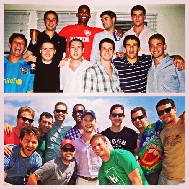 Mike Posner reunited with his old friends from Duke University in Austin, TX 6/15/14
Instagram @r_caesar
