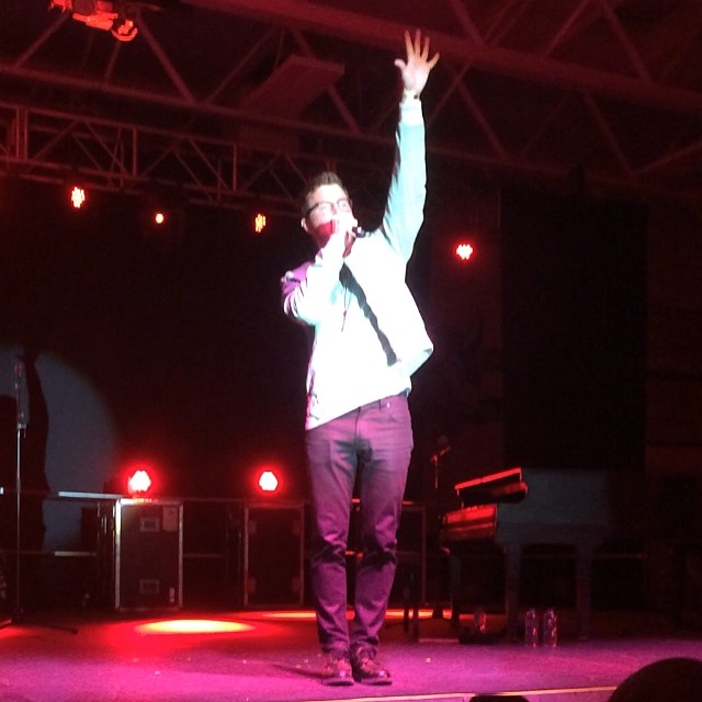 Mike Posner performing at Grand View University in Des Moines, IA 4/4/14
Instagram @bonewitz13
