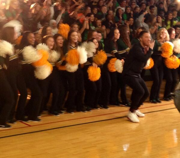 Mike Posner shooting music video at Wylie E. Groves High School - Beverly Hills, MI 9/22/13
Twitter @marleehibyeok
