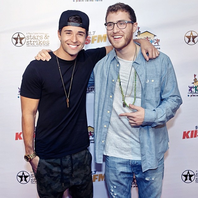 Mike Posner with Jake Miller (singer) at Stars & Strikes 2014 at PINZ in Studio City, CA 3/19/14
Instagram @jakemillermusic
