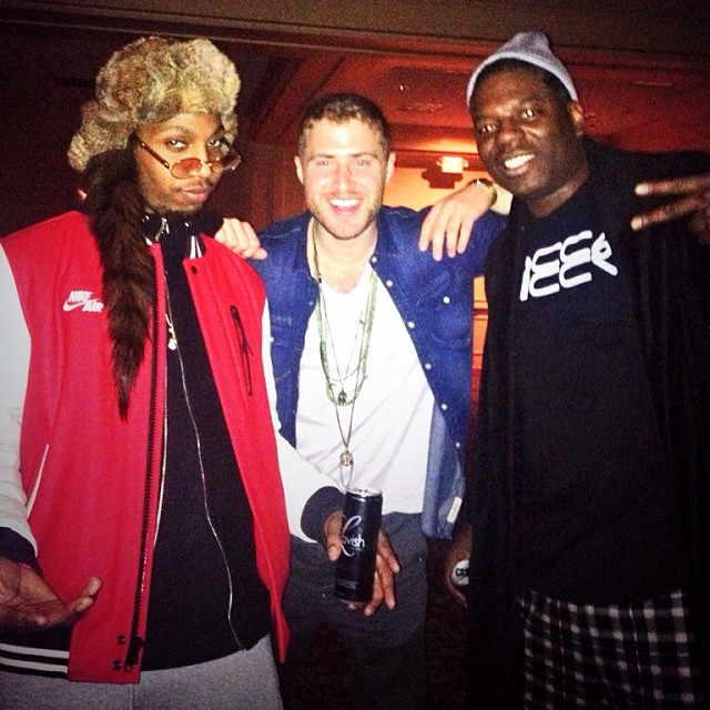 Mike Posner with Jay John Henry and friend at Singles Mingle Pajama Party in Troy, MI 2/7/14
Instagram @coollow14
