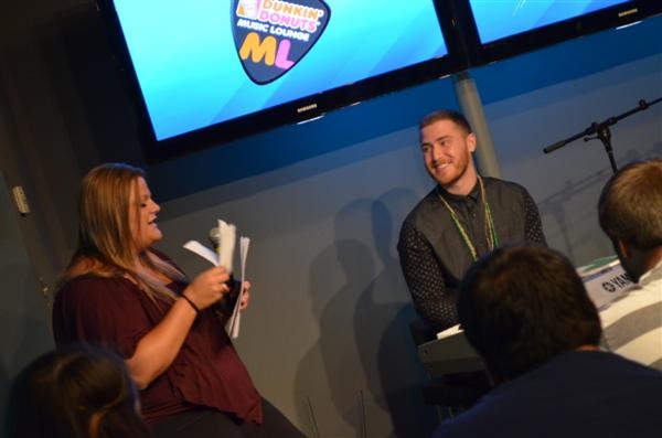 Mike Posner Q&A with KISS 95.7 at the Dunkin Donuts Music Lounge 7/18/13
Photo by KISS 95.7
kiss957.com
