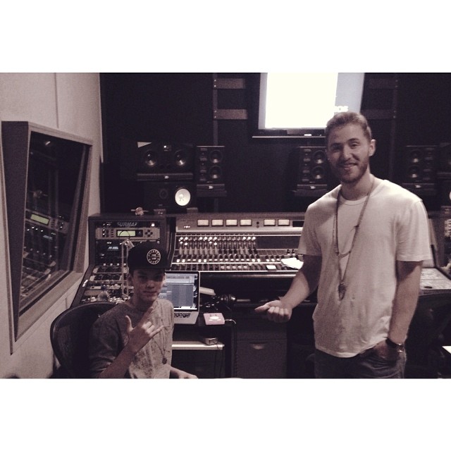 Mike Posner and Kyle "Dyson" Delora in the studio 10/7/13
Instagram @kyledelora
