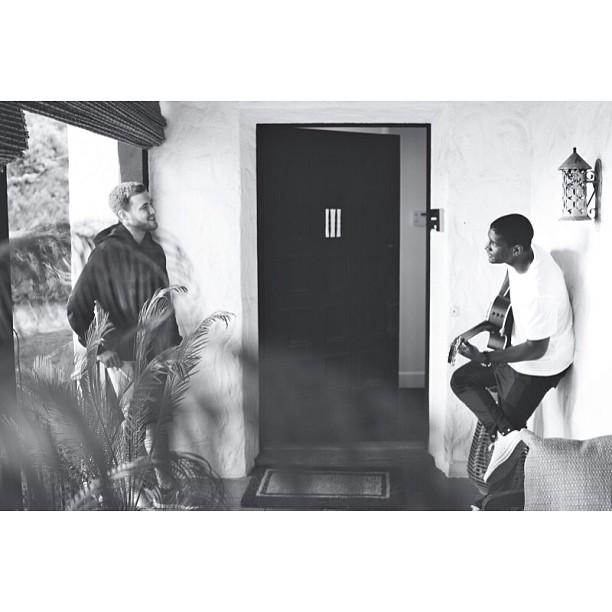 Mike Posner and Labrinth writing music at Mike's house - Los Angeles, CA 3/16/13
Photo by Jelani Pomell
