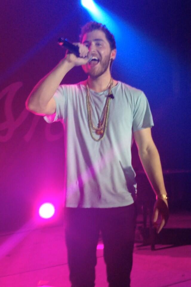 Mike Posner performing at Minnesota State University, Mankato in Mankato, MN 4/28/14
Twitter @erinskoog
