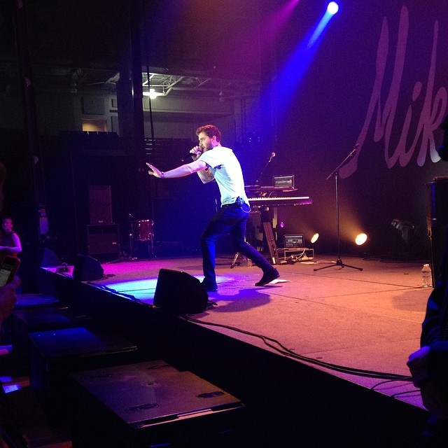 Mike Posner performing at Minnesota State University, Mankato in Mankato, MN 4/28/14
Instagram @armychicky2012
