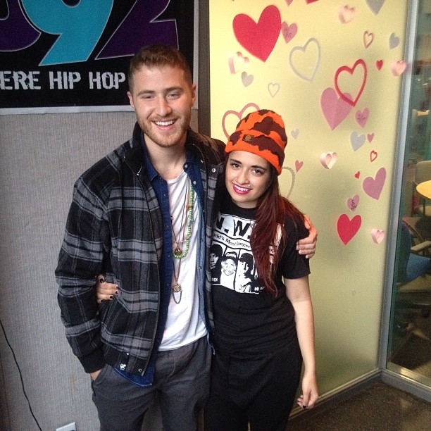 Mike Posner with Meera of U92 in Salt Lake City, UT 2/8/14
Instagram @meeraonair
