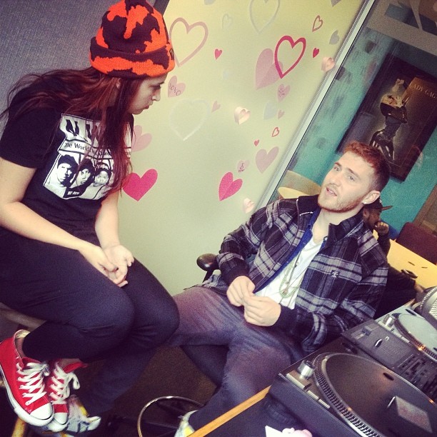 Mike Posner with and Meera of U92 in Salt Lake City, UT 2/8/14
Instagram @meeraonair
