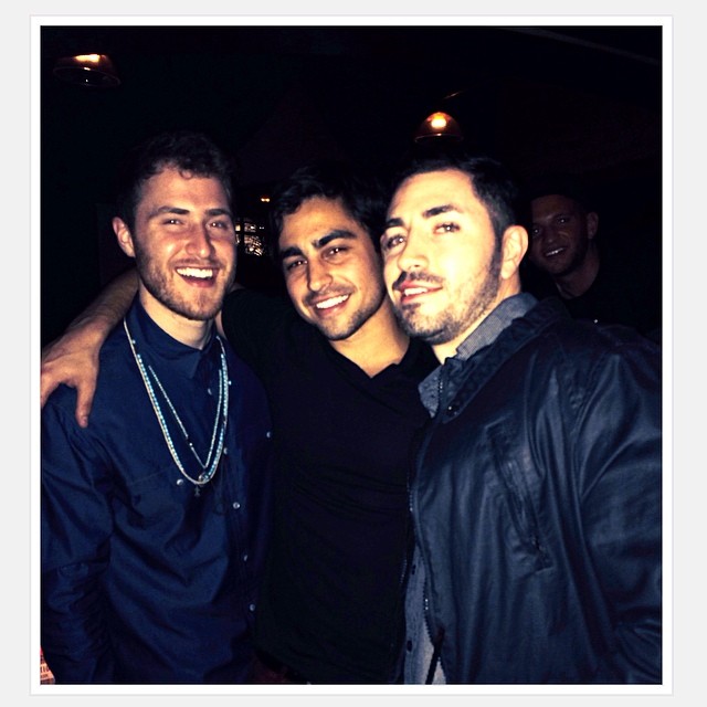 Mike Posner with friends Milo Frank and Adam Quinter at The Spare Room in Hollywood, CA March 2014
Instagram Aadamquinter
