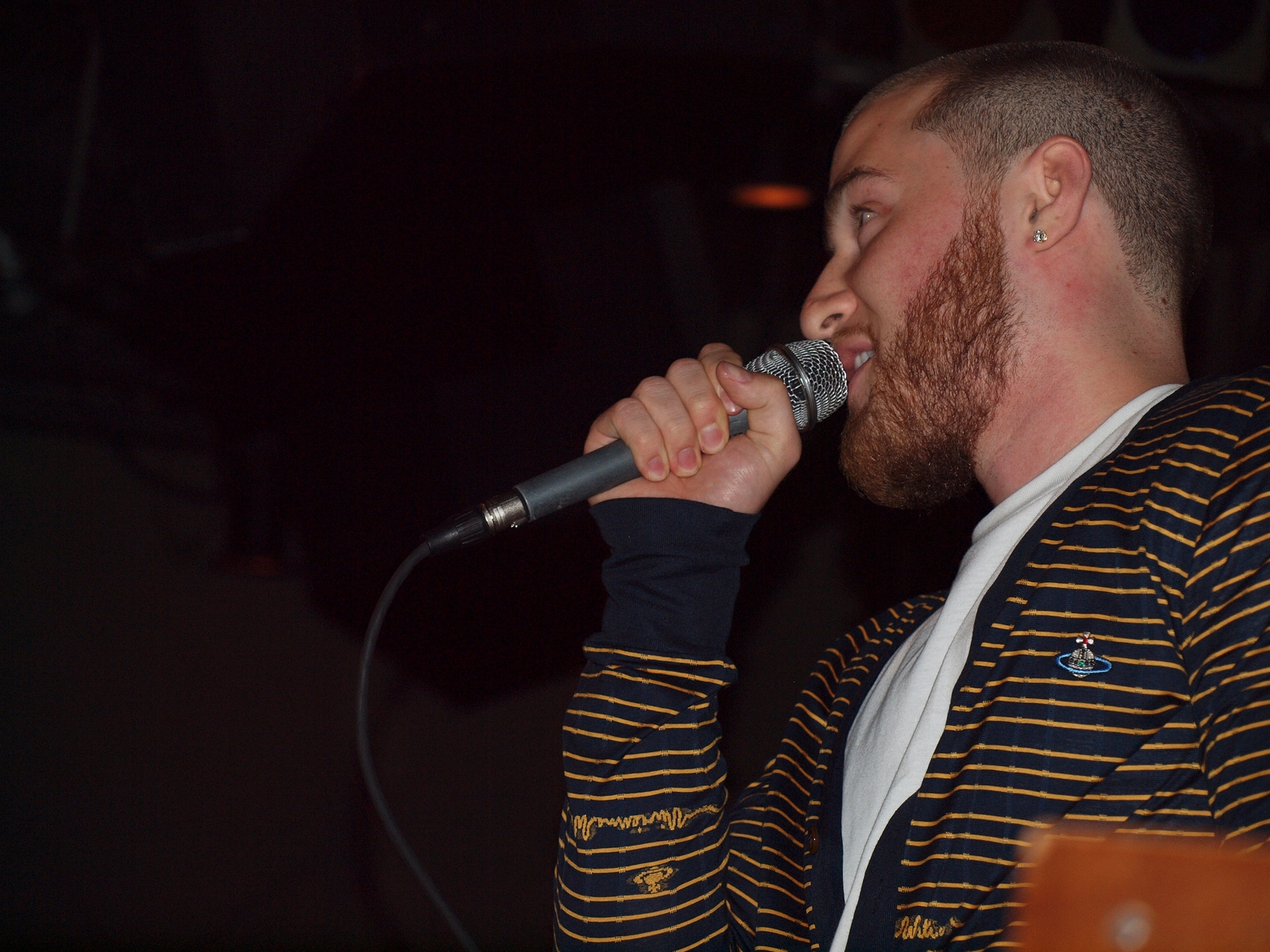 Mike Posner performing at S.O.B.'s in NYC 7/24/12
Photo by Alexandra Tinder
