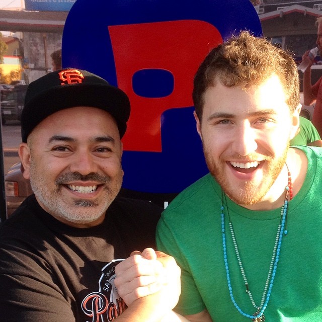 Mike Posner dinning at Paplote Mexican Grill in San Francisco, CA 4/8/14
Instagram @papalote415 & @mikeposner
