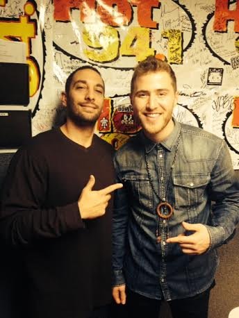 Mike Posner with Randy of Hot 94.1 - Bakersfield, CA 1/13/14
hot941.com
