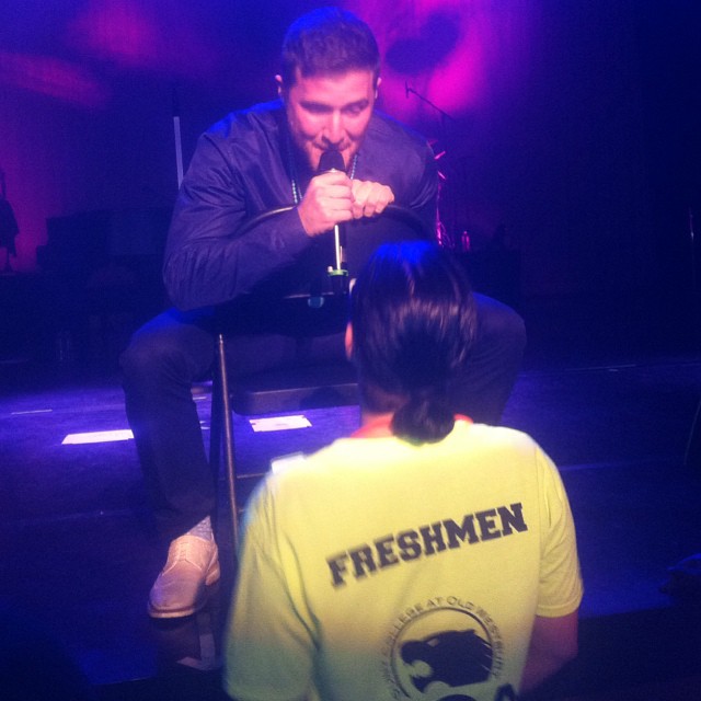 Mike Posner performing at SUNY Old Westbury's Panther Pride Homecoming - Westbury, NY 10/18/13
Instagram @jackierosenking
