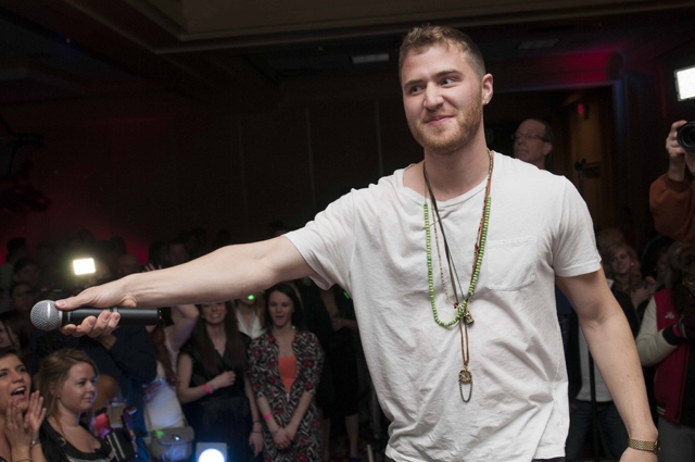 Mike Posner performing at Singles Mingle Pajama Party in Troy, MI 2/7/14
mojointhemorning.com
