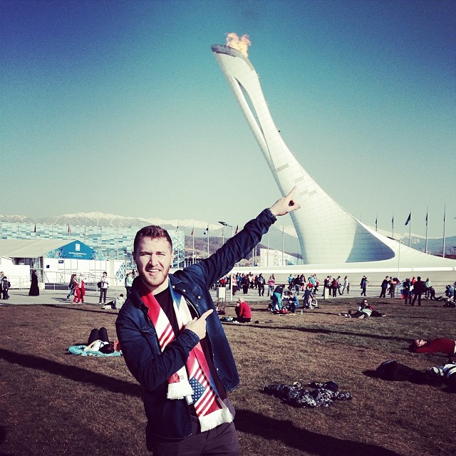 Mike Posner at the Olympic Torch at The Sochi 2014 Winter Olympics in Sochi, Russia - February 16, 2014
instagram.com/mikeposner
