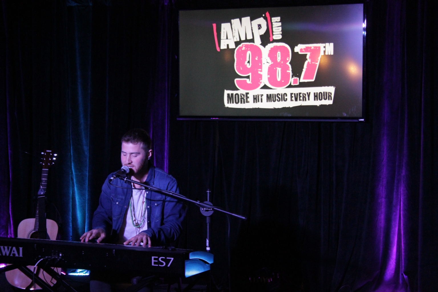 Mike Posner performing at the 98.7 AMP Radio Switch Party - Southfield, MI 2/7/14
987ampradio.cbslocal.com
