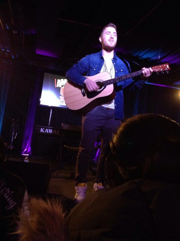 Mike Posner performing at the 98.7 AMP Radio Switch Party - Southfield, MI 2/7/14 
