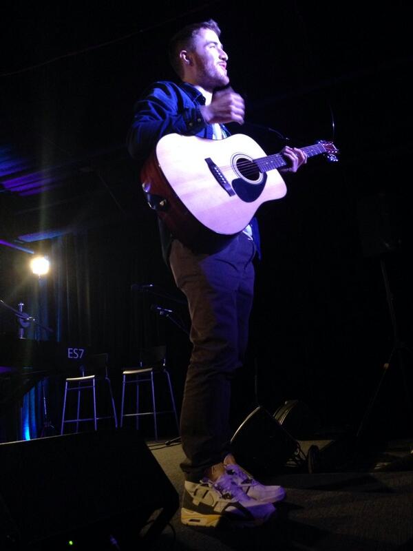 Mike Posner performing at the 98.7 AMP Radio Switch Party - Southfield, MI 2/7/14 
