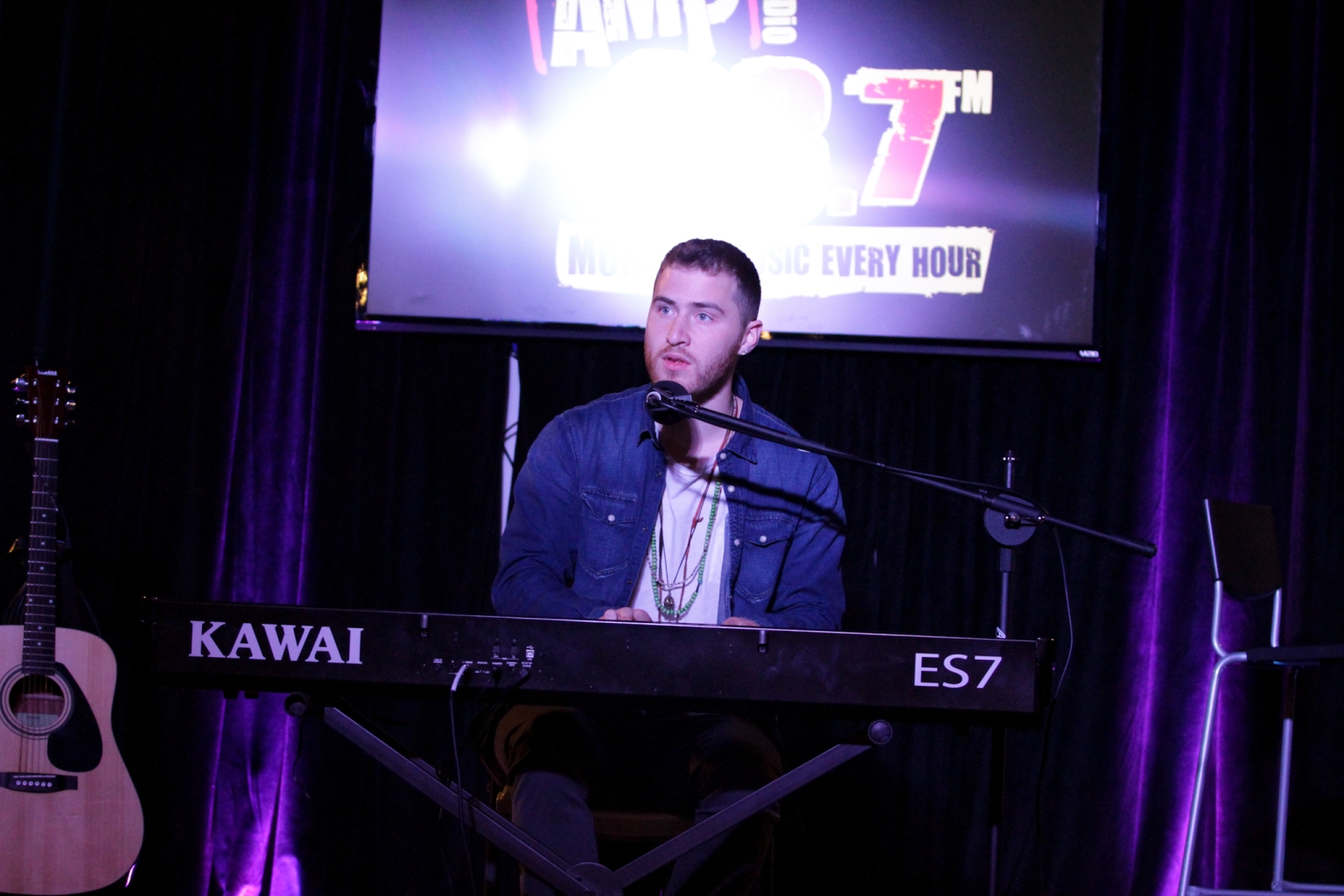 Mike Posner performing at the 98.7 AMP Radio Switch Party - Southfield, MI 2/7/14
987ampradio.cbslocal.com
