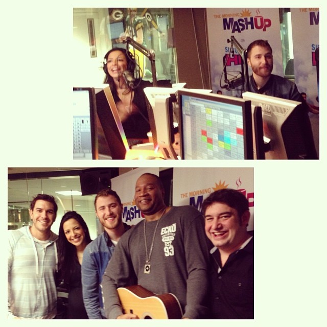 Mike Posner talking with The Morning Mash Up crew in New york, NY 2/24/14
Instagram @mashupnicole
