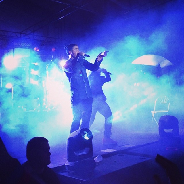 Mike Posner and DJ Dubz performing at Ubahn Music Festival - Cincinnati, OH 11/17/13
Instagram @kaleenastar
