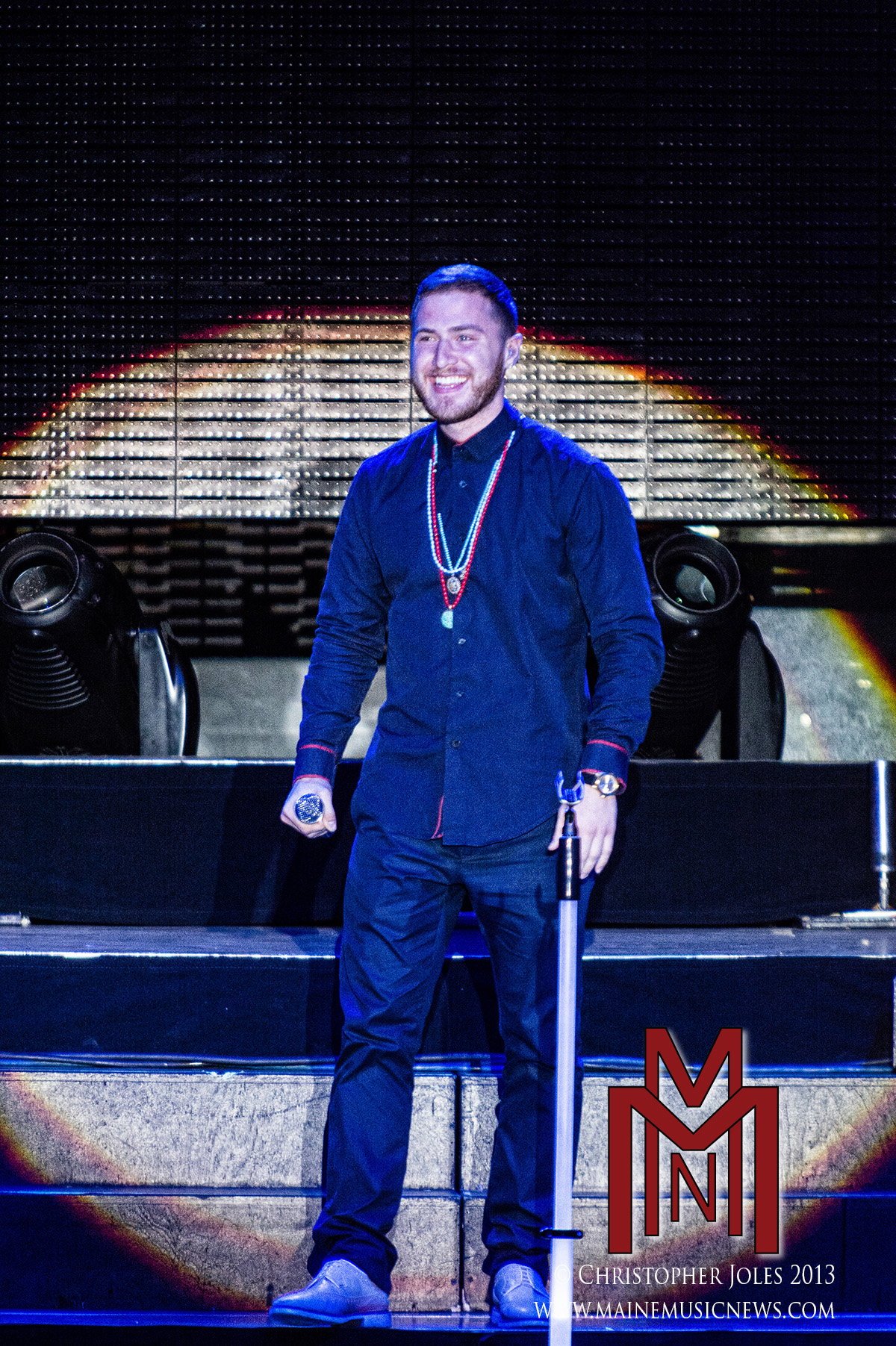 Mike Posner performing on the Warrior Tour in Bangor, ME 8/30/13
Photo by Christopher Joles
mainemusicnews.com
