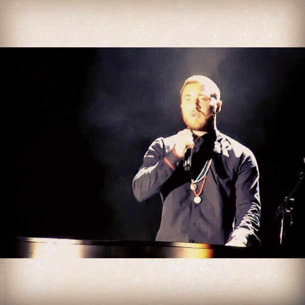 Mike Posner performing on the Warrior Tour in Bangor, ME 8/30/13
Instagram @amross22
