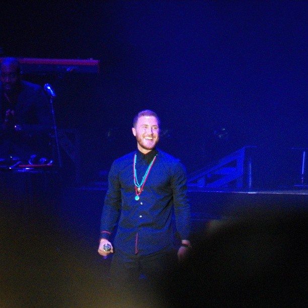 Mike Posner performing on the Warrior Tour in Bangor, ME 8/30/13
Instagram @ittybitty_brieee
