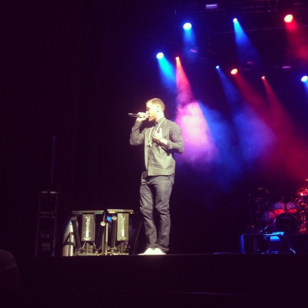 Mike Posner performing on the Warrior Tour in Canandaigua, NY 8/25/13
Instagram @tara_mcconville
