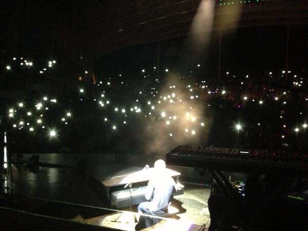 Mike Posner performing on the Warrior Tour in Canandaigua, NY 8/25/13 
Photo by Mike Posner
