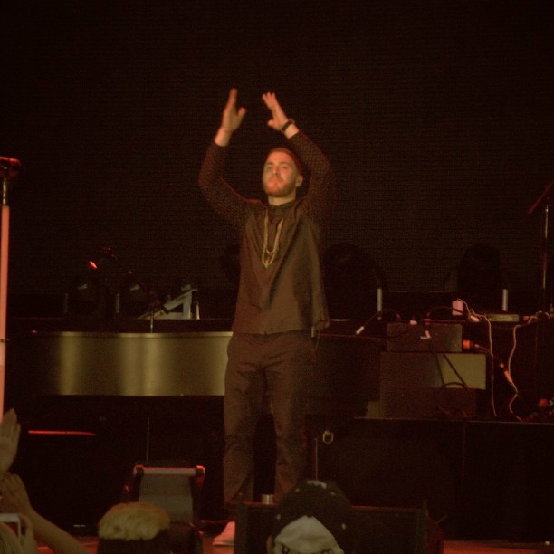 Mike Posner performing on the Warrior Tour in Charlotte, NC 8/15/13
Instagram @walking_onfire
