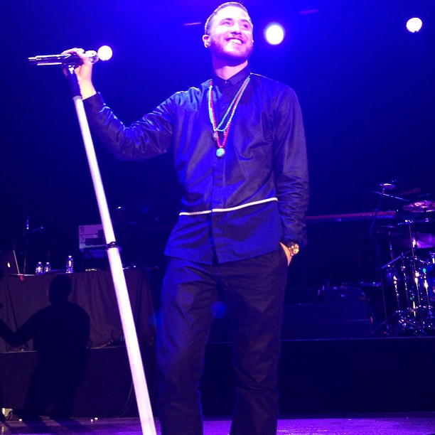 Mike Posner performing on the Warrior Tour in Columbus, OH 8/27/13
Instagram @princessb147
