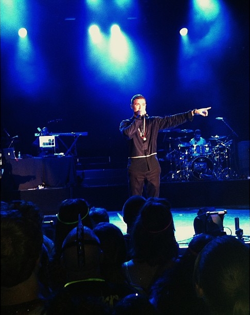 Mike Posner performing on the Warrior Tour in Columbus, OH 8/27/13
Instagram @emmmasee
