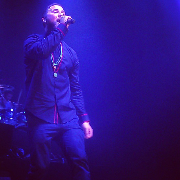 Mike Posner performing on the Warrior Tour in Lincoln, NE 8/18/13 
Instagram @jennythesm
