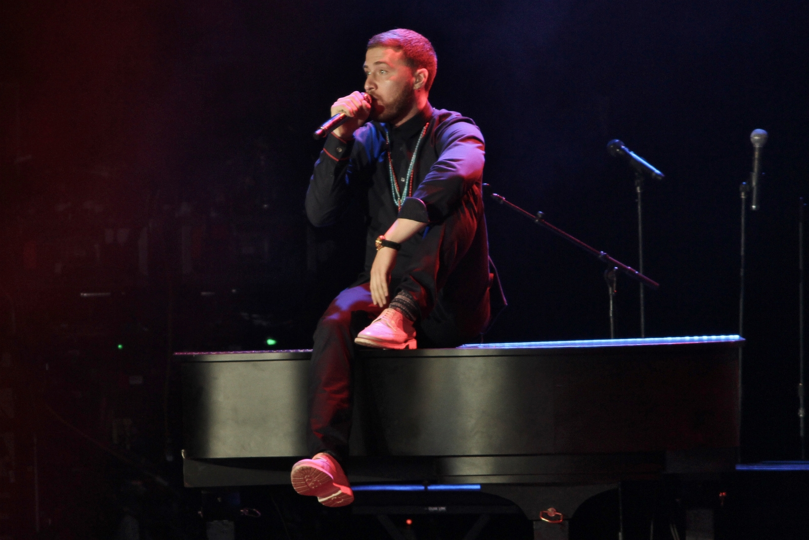 Mike Posner performing on the Warrior Tour in Portsmouth, VA 8/28/13
elizabethany.com
