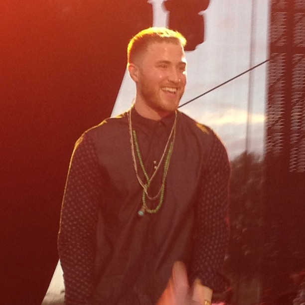 Mike Posner performing on the Warrior Tour in Raleigh, NC 8/14/13
