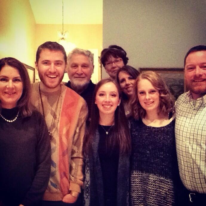 Mike Posner, his parents, and family members on Thanksgiving Day - Southfield, MI 11/28/13
