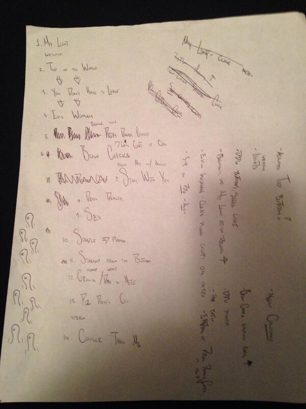 Mike Posner's setlist (back page) from his Unplugged Tour stop at City Theatre in Detroit, MI 4/6/14
Twitter @jenadolo
