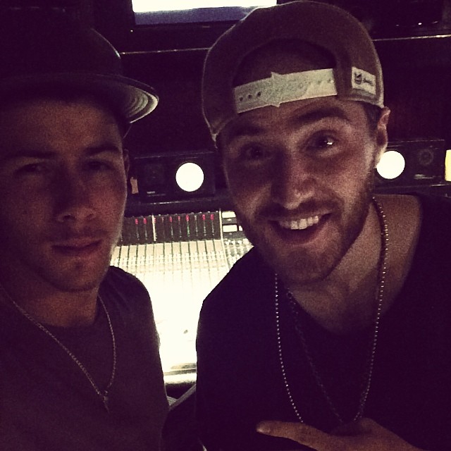 Nick Jonas and Mike Posner in the recording studio 6/8/14
instagram.com/nickjonas
