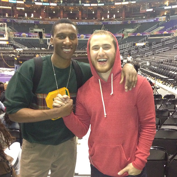 Nolan Smith and Mike Posner - Lakers vs. Trail Blazers - Los Angeles, CA 12/28/12
