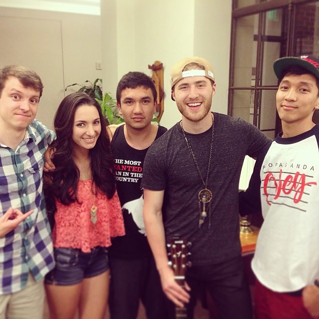 Mike Posner backstage with fans at Dam Jam 2014 at OSU in Corvallis, OR 5/31/14
Instagram @jacki_am
