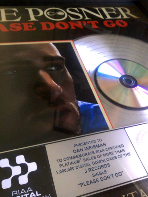 Mike Posner- Please Don't Go - Platinum Record
