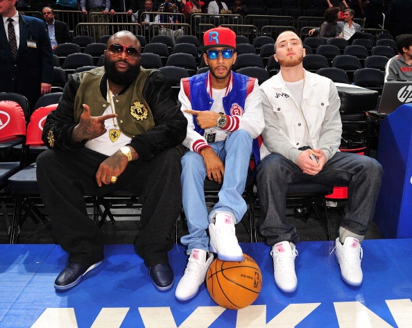 Rick Ross, Swizz Beatz, and Mike Posner at Madison Square Garden
