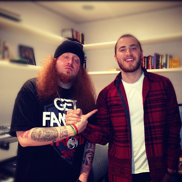Rittz and Mike Posner in the studio 12/8/12
