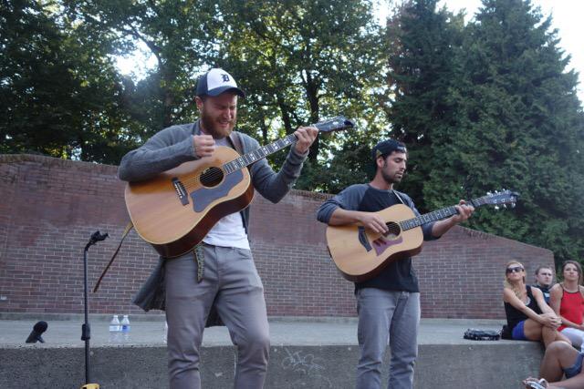 Mike Posner and Adam Friedman performing at Volunteer Park in Seattle, WA July 13, 2015
twitter.com/ChristineAReed
