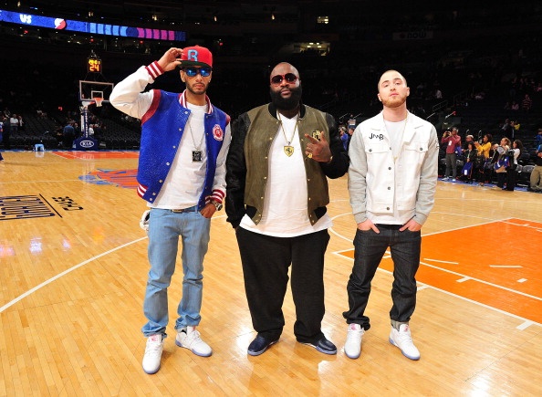 Swizz Beatz, Rick Ross, and Mike Posner at Madison Square Garden
