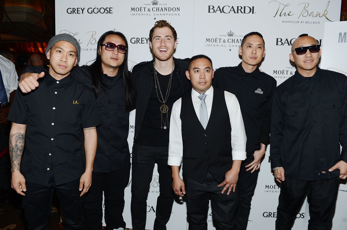 Mike Posner with DJ E-Man and Far East Movement at The Bank Nightclub in Las Vegas, NV 5/24/14
