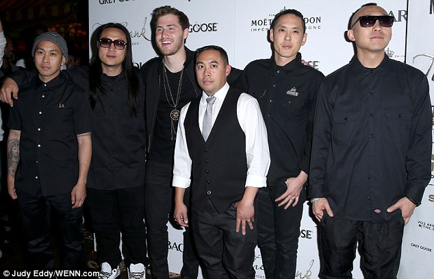 Mike Posner with DJ E-Man and Far East Movement at The Bank Nightclub in Las Vegas, NV 5/24/14
